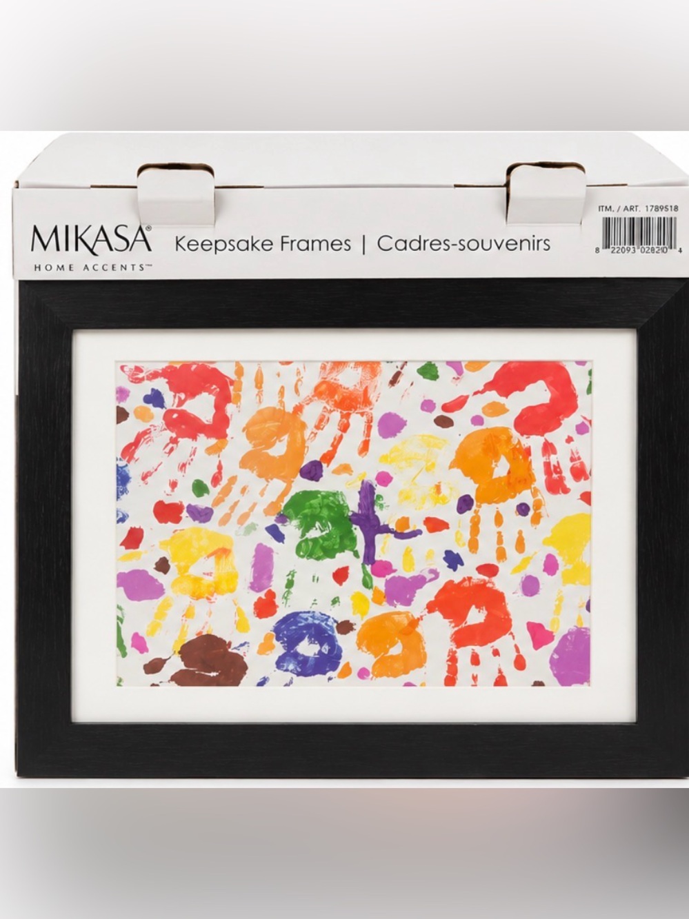 Mikasa Black Frame with Colorful Handprint Artwork